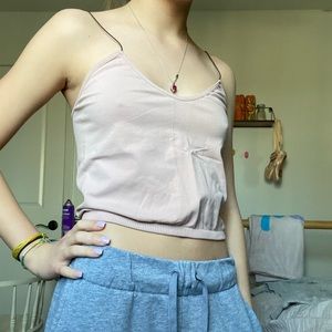 dusty pink crop top